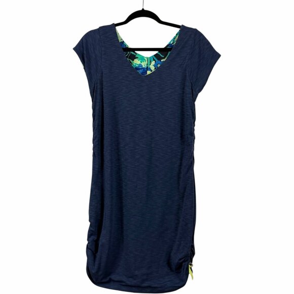 Title Nine Women’s Reversible Flow 2 In 1 Dress Floral V Neck Pullover Size M - Picture 3 of 6